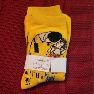 Yellow Graphic Socks